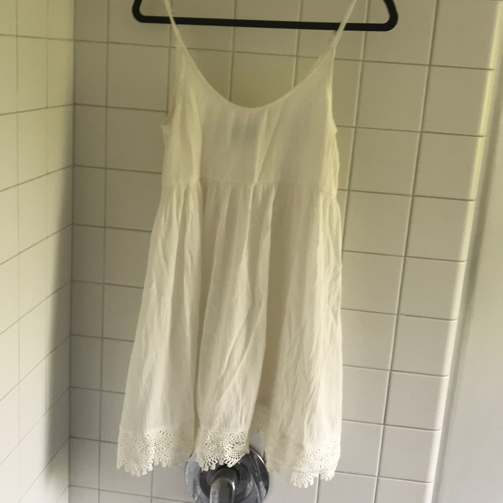 Lulu’s White Flowy Dress